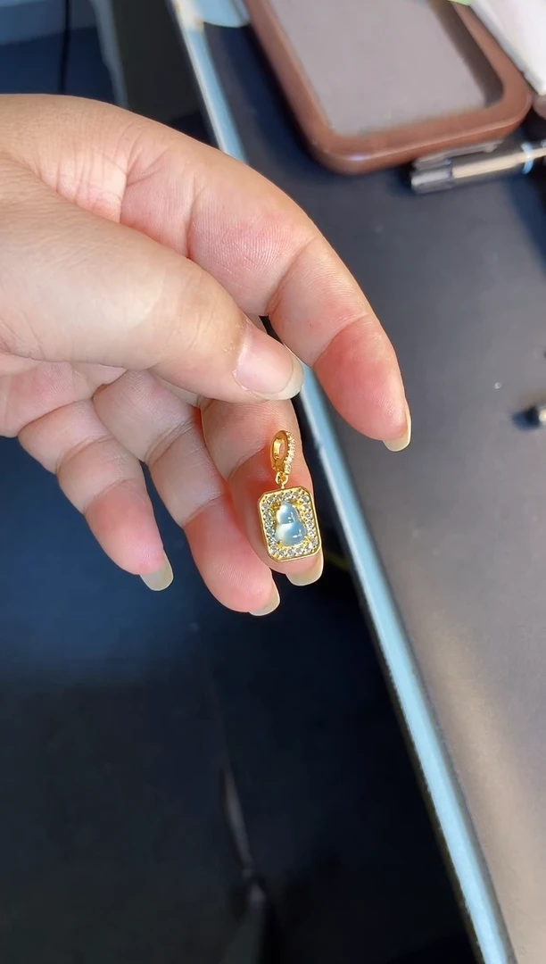 吊坠(不含链)银S925镶嵌翡翠1