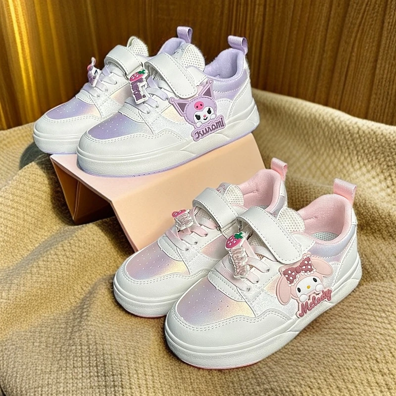 2025春秋款女童皮面四季单鞋运动板鞋防滑耐磨休闲百搭小学生软底