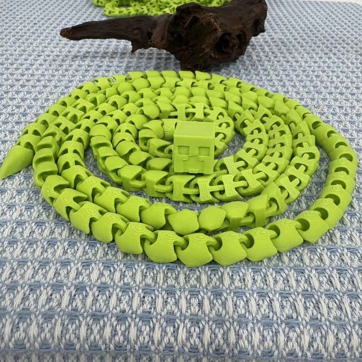3D打印个性创意解压可手把玩（我的世界 巨长蛇150cm）玩具