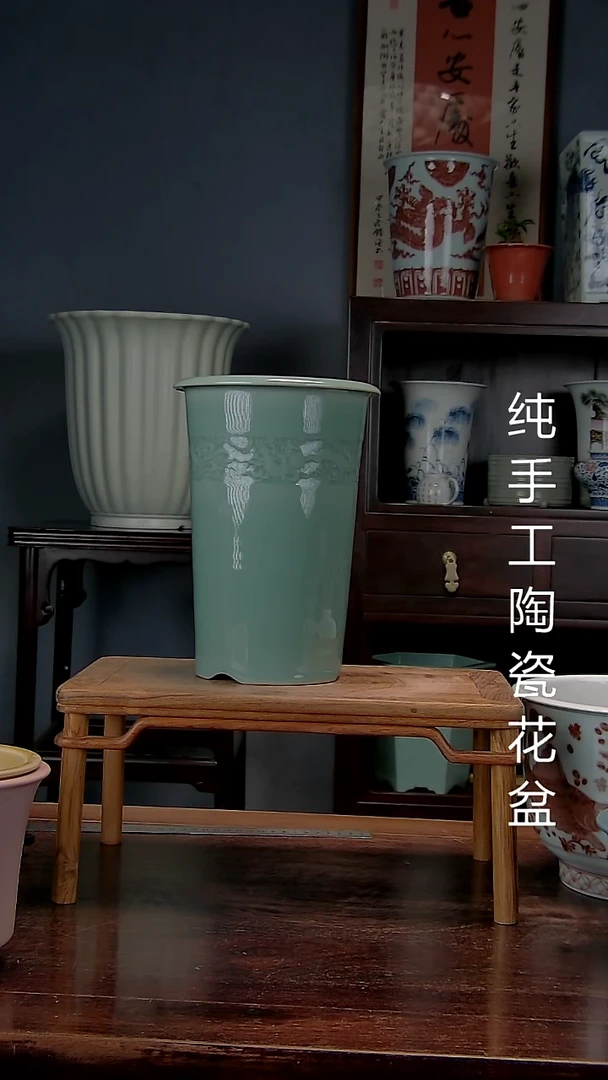 景德镇陶瓷手工花盆