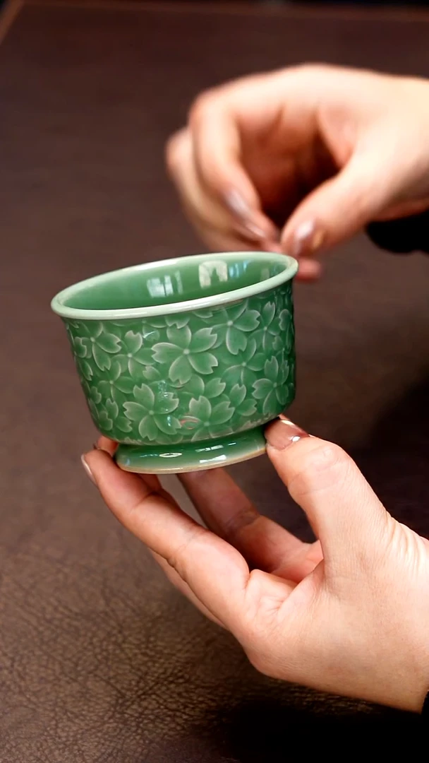 青瓷手工茶器包邮