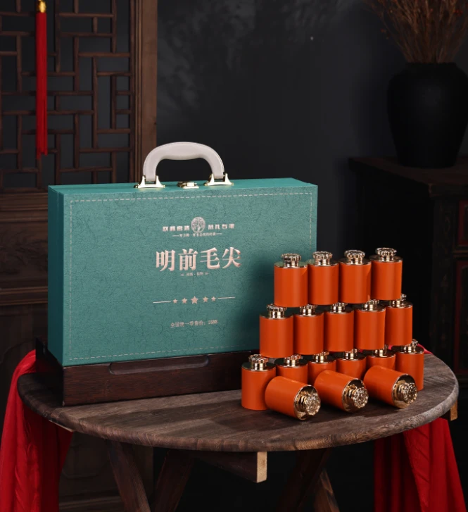 绿色手提18小罐 明前毛尖礼盒装