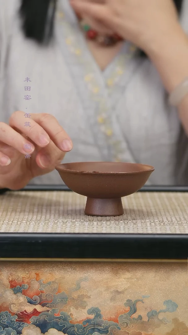 茶杯紫砂宜兴紫砂高足杯