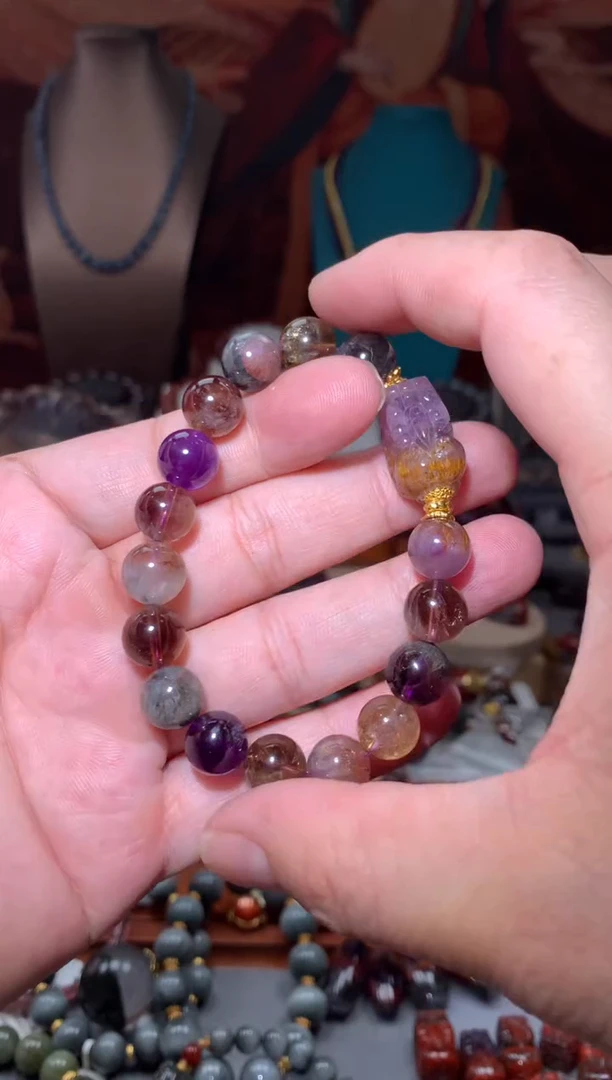 未镶嵌手串水晶极光多宝