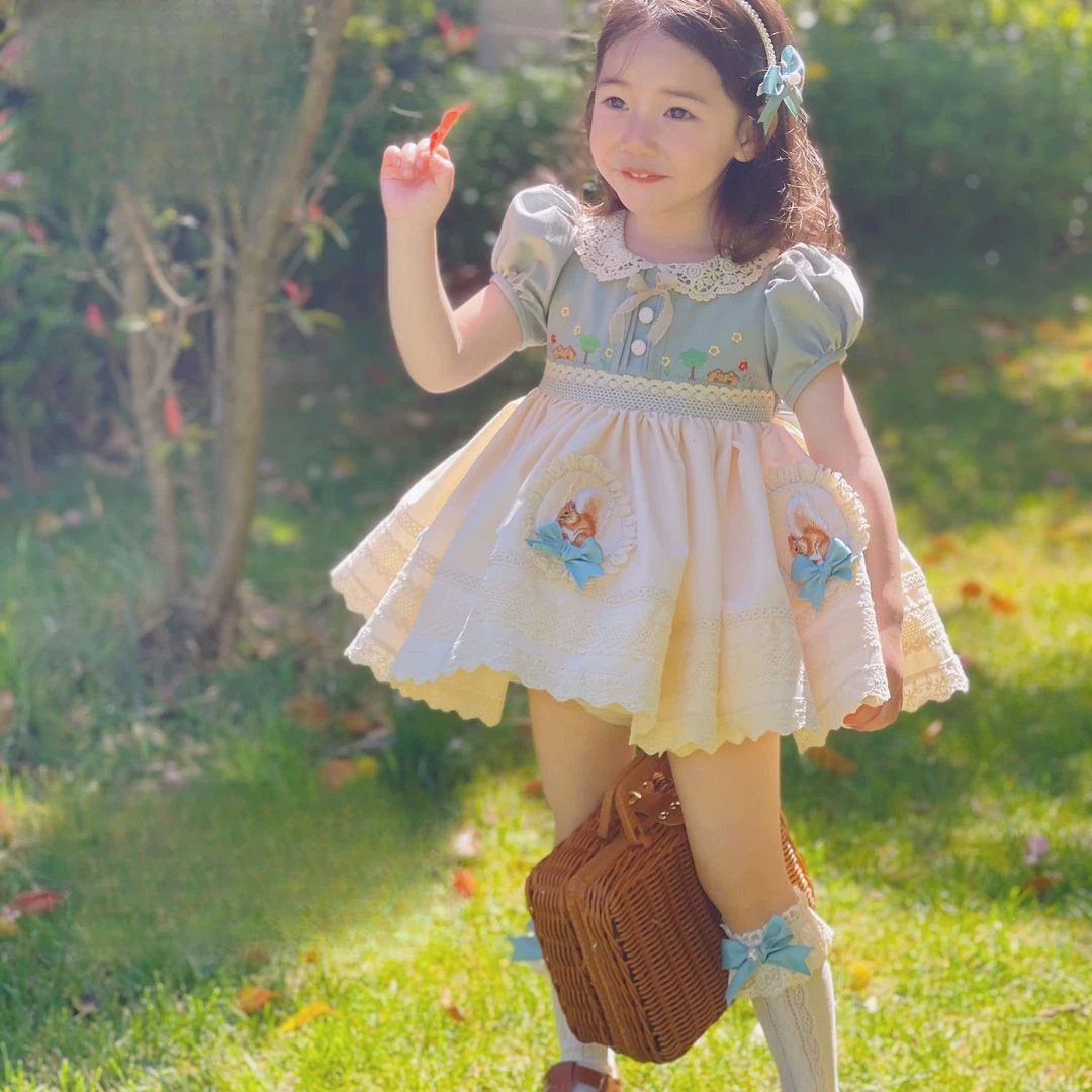 【现货热卖】女童连衣裙短袖夏装新款洋气裙子儿童洛丽塔蓬蓬公主裙