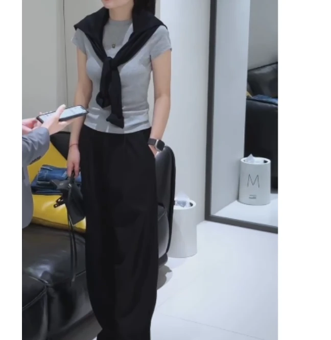 2025夏季新款网红同款洋气减龄韩版爆款上衣裤子女欣1-a3