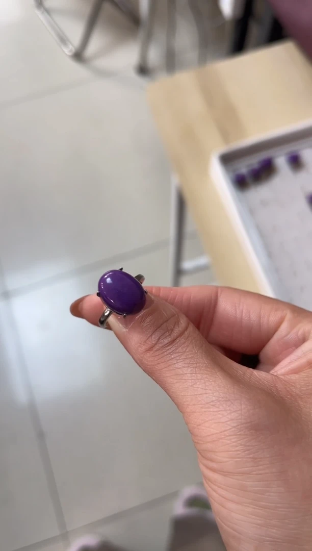 【闪购商品】紫色珐琅景泰蓝戒指