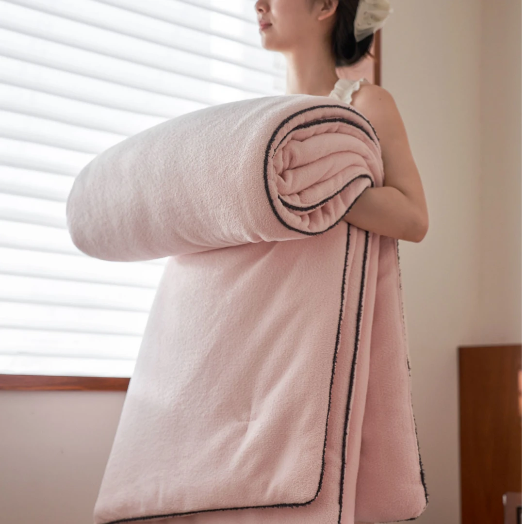 【豆爸专享】冬季加厚毛巾绒抗菌懒人冬被家用舒适被芯