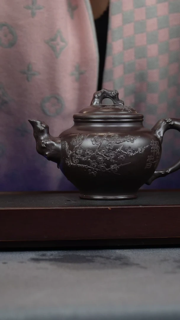 【闪购商品】紫砂茶壶紫罗兰 梅报春