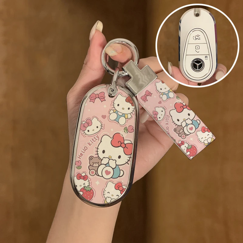 奔驰E300L钥匙套E260L/C200L/B200/A180汽车E级C级A级B级女包壳扣