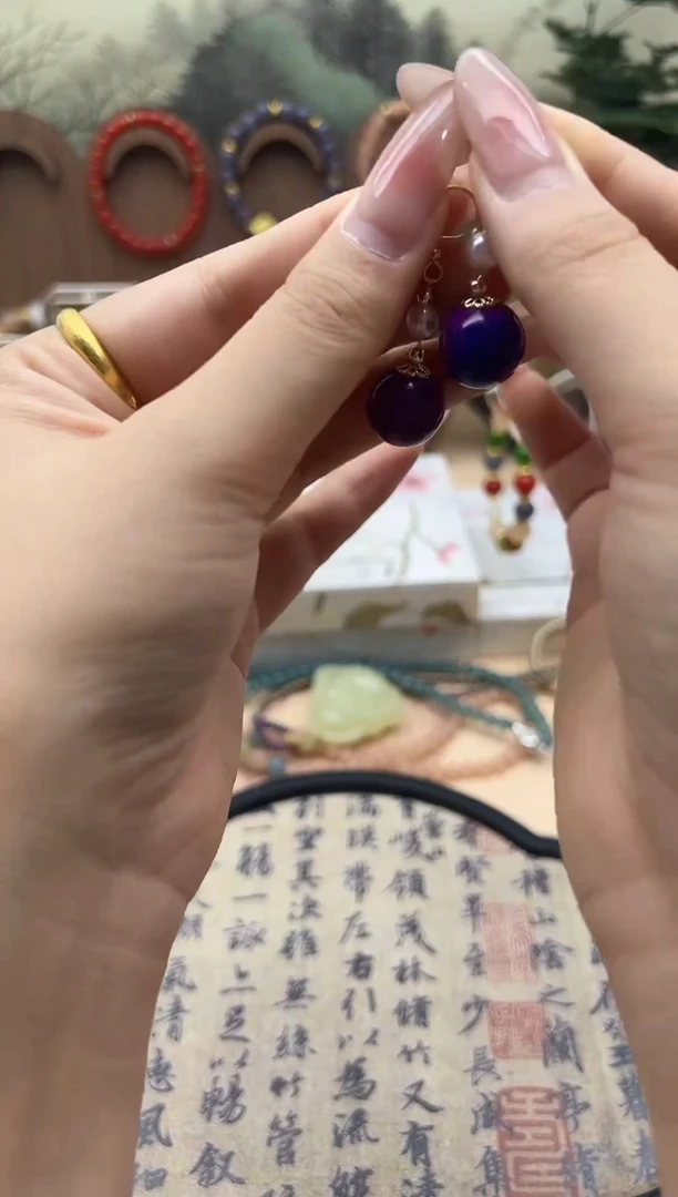 未镶嵌苏纪石（舒俱来）耳钉45