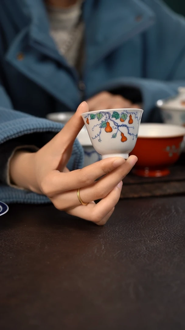 【闪购商品】杯云霞珍藏斗彩事事如意福禄闻香杯