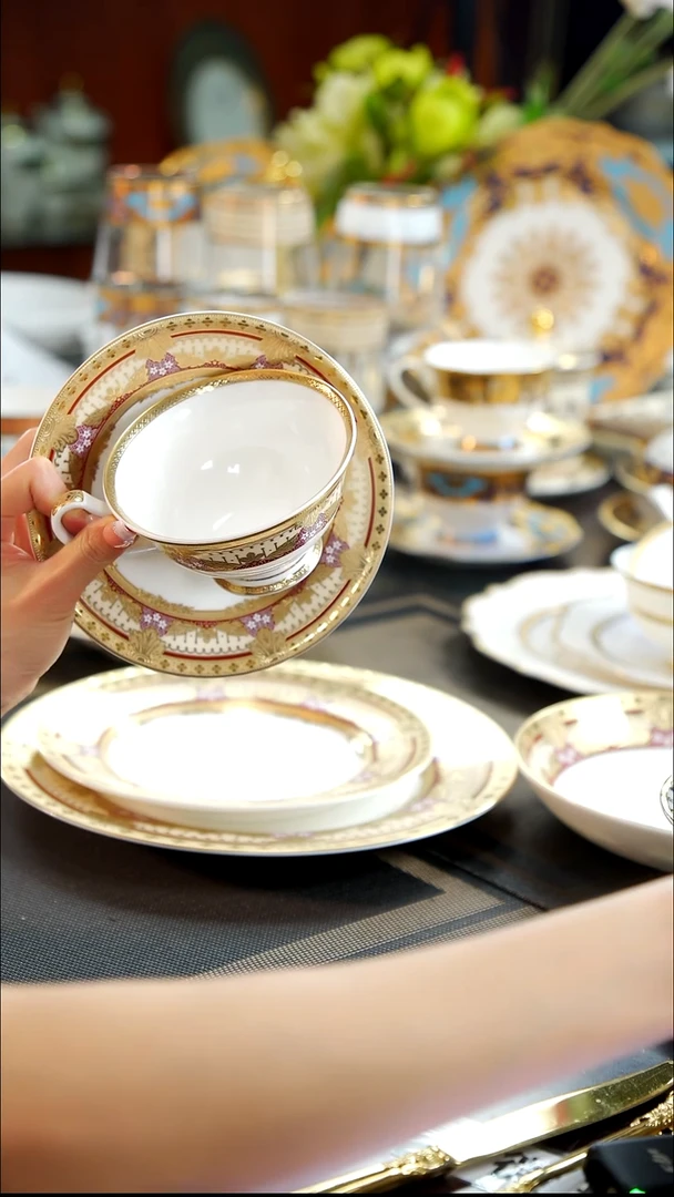 瓷片咖啡杯碟1套