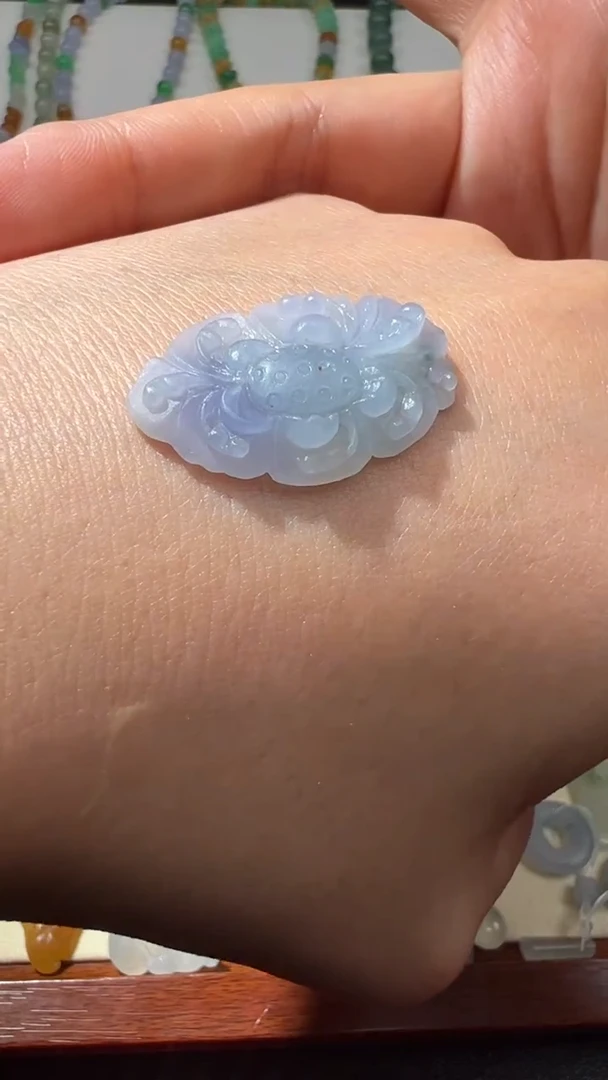 未镶嵌定制翡翠冰紫花花