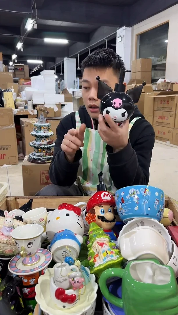 瓷片库洛米头按压瓶