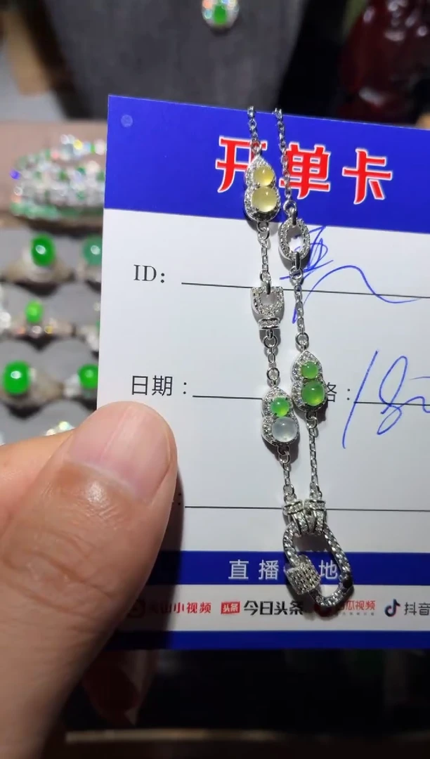翡翠银S925镶嵌颈饰严如玉