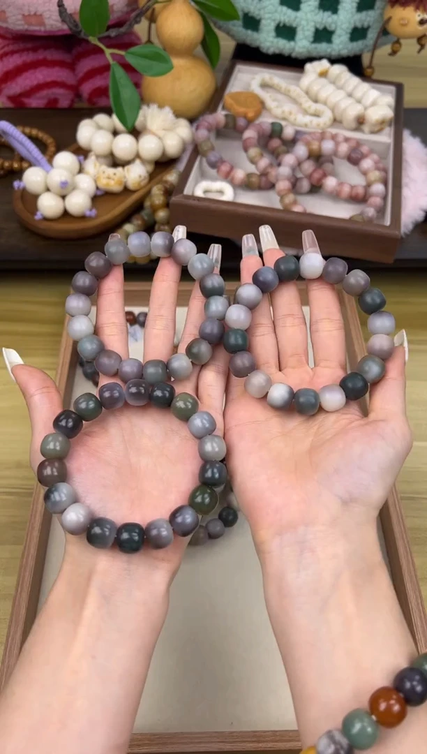 手串菩提根/象牙果卡13手工干磨桶珠手串325