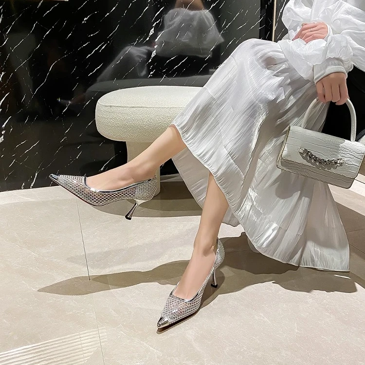 【主播同款】气质通勤高跟鞋时尚百搭女鞋四季平跟鞋高跟鞋外穿