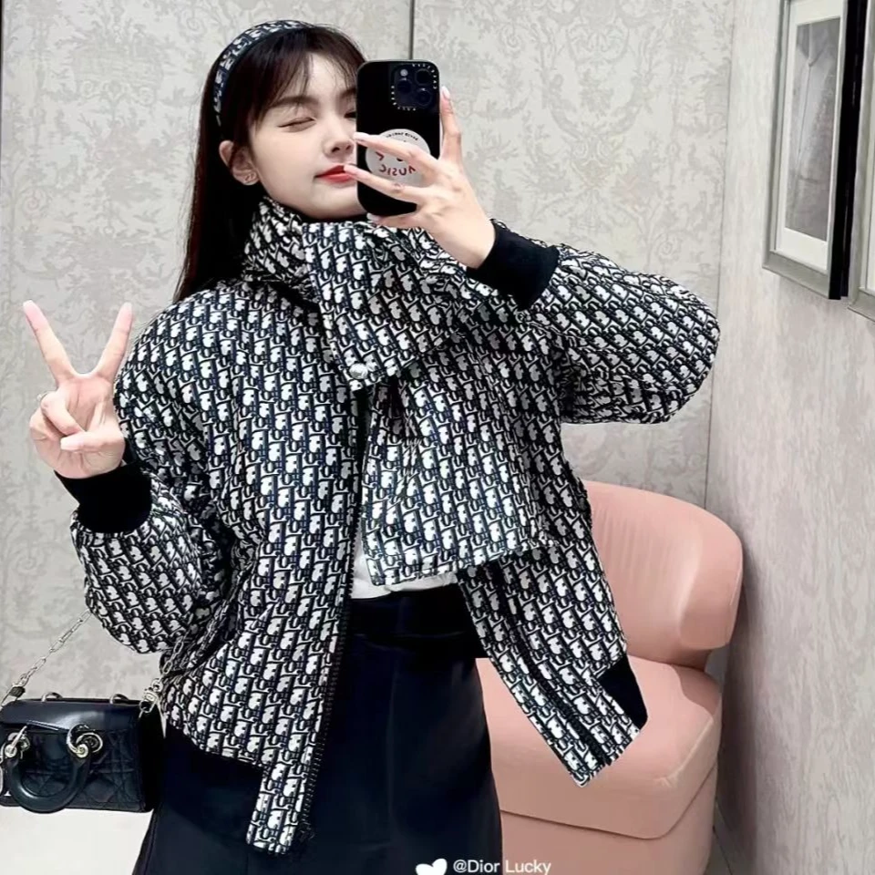 未使用 DIOR/迪奥 经典满logo外套 蓝色/36