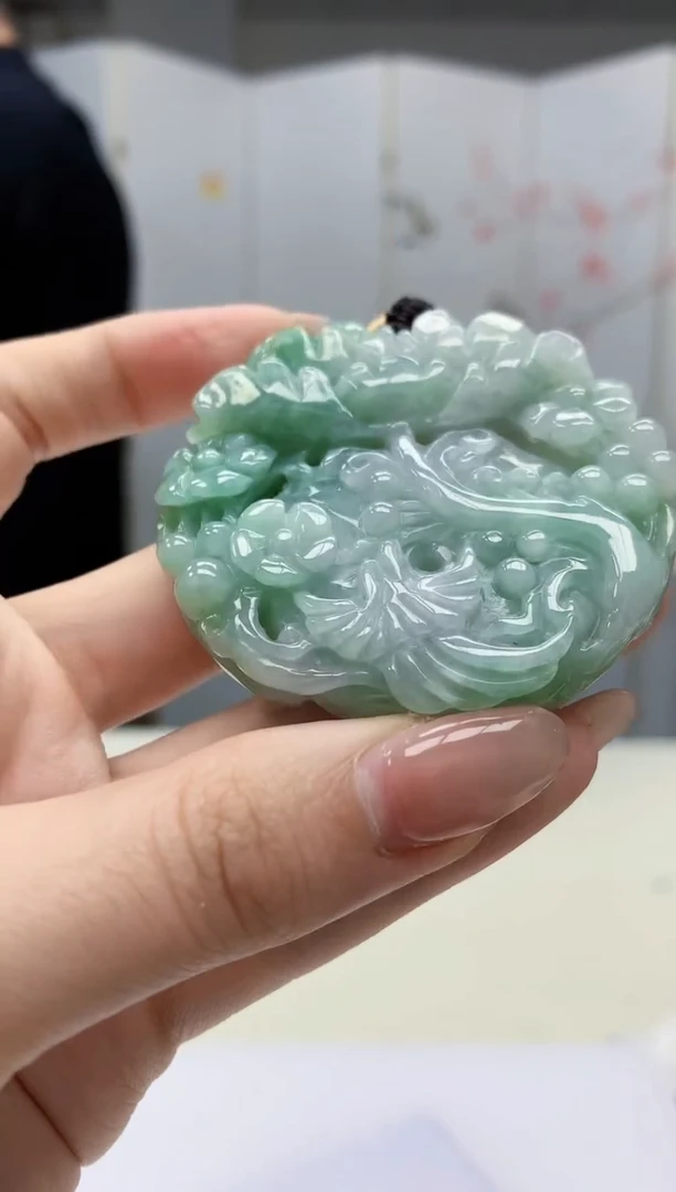 【闪购商品】定制翡翠未镶嵌4969jw-毛货挂件79