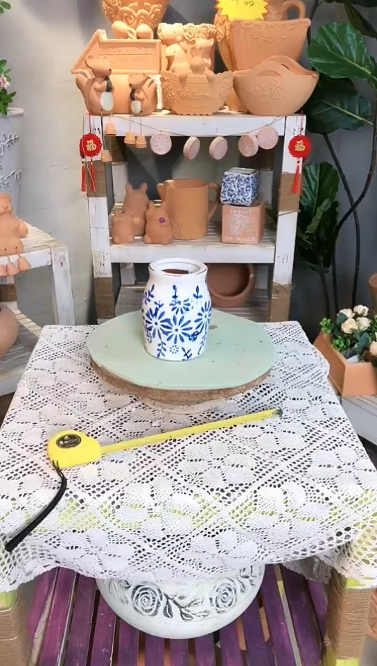 【闪购商品】红陶青花口径8高度12