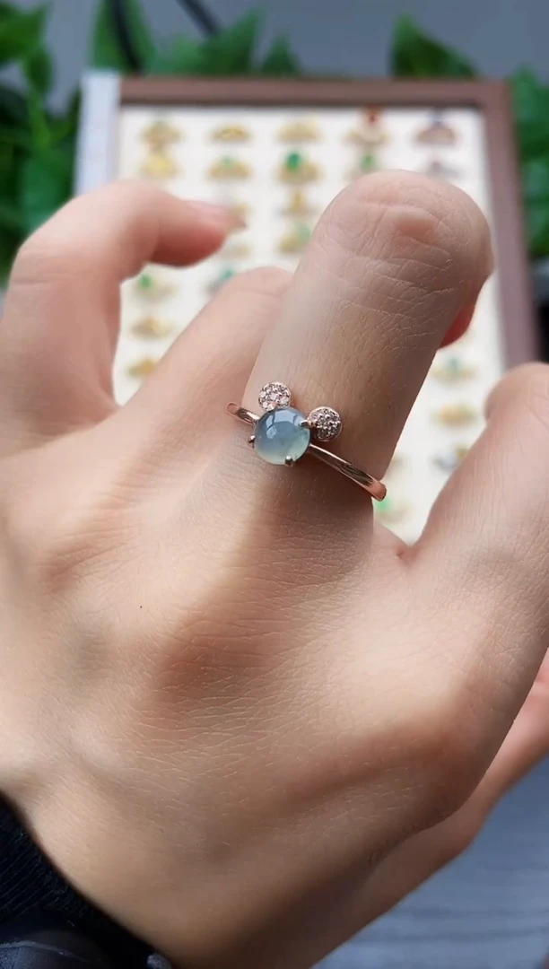 银S925镶嵌戒指翡翠12