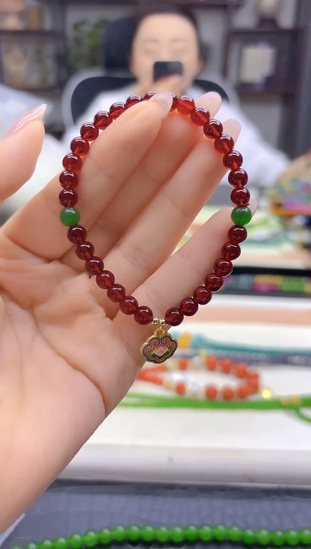 未镶嵌手链石榴石DIY款S348