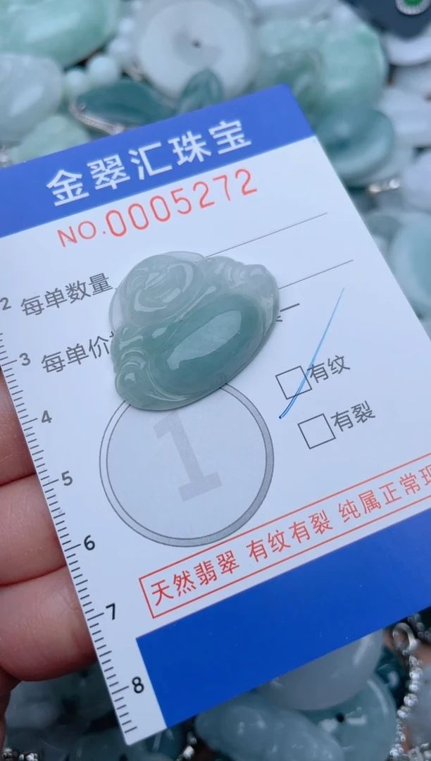 翡翠未镶嵌颈饰5272