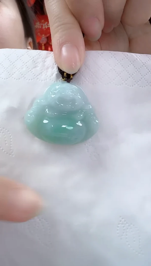 颈饰未镶嵌翡翠孤品佛公宽36高31厚11+