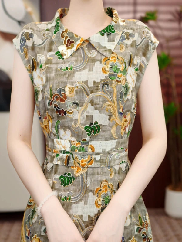 [送腰封]25款专柜上新繁花若云百搭显瘦连衣裙ZF-Q039