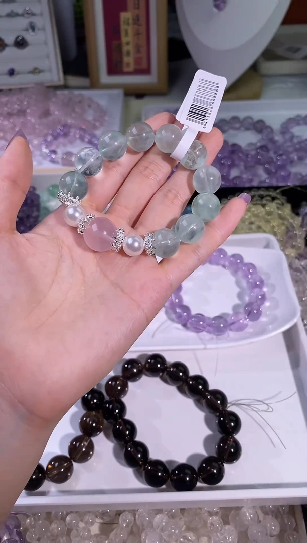 手串未镶嵌萤石绿萤石设计款13MM