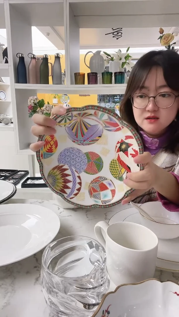 福利款 日式花盘20.5cm