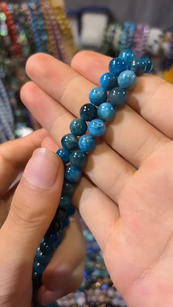 合金石英质玉珠宝奇石青金8mm