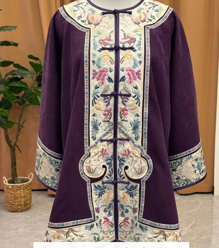 【美锦家】新中式女款秋冬圆领中襟太太服外套241824