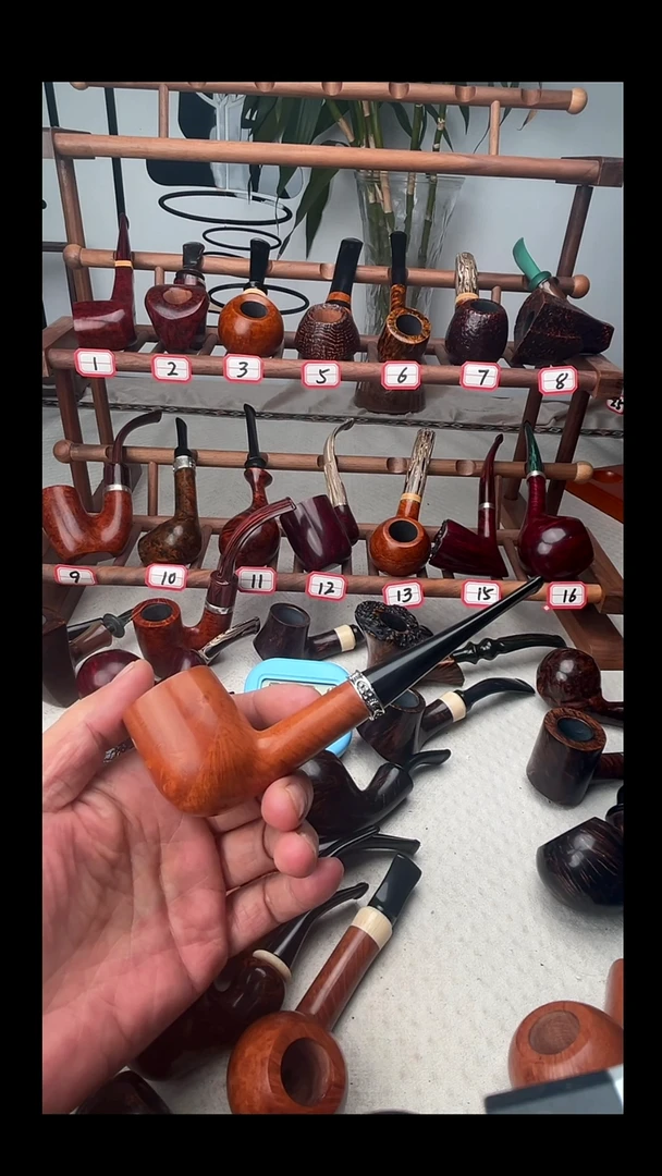 意大利石楠木手工打磨烟斗