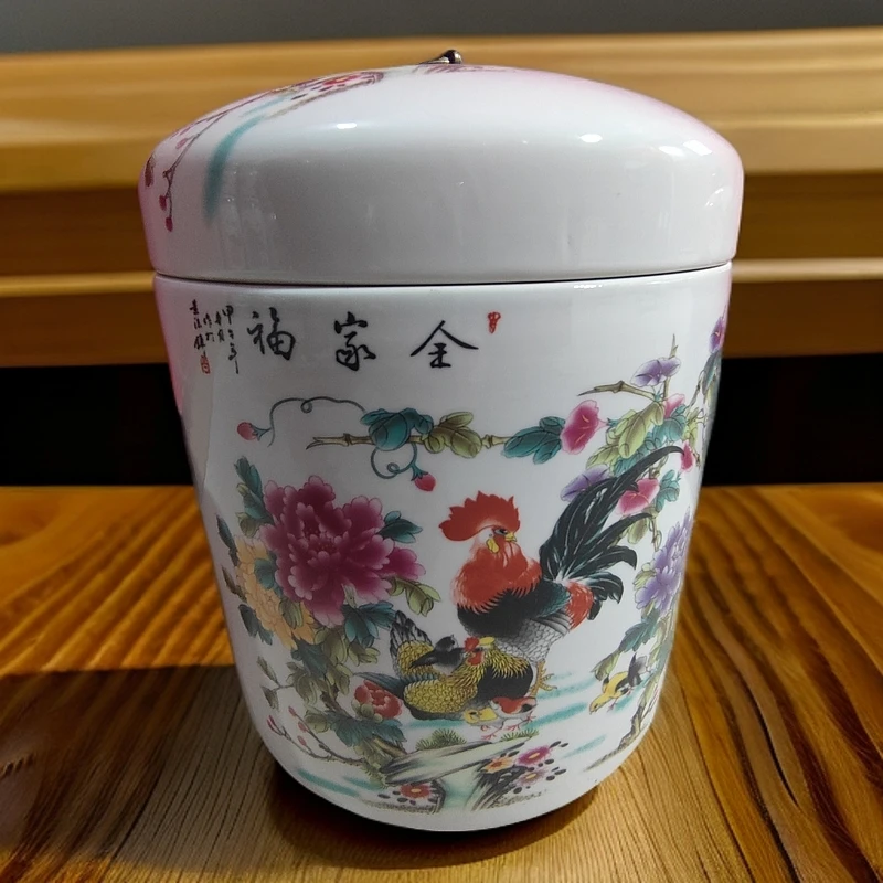 高度23景德镇陶瓷全家福10斤米缸201