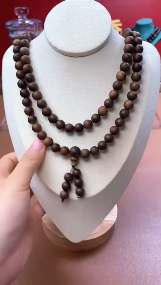 手串沉香富森红土08*108颗糖芯料