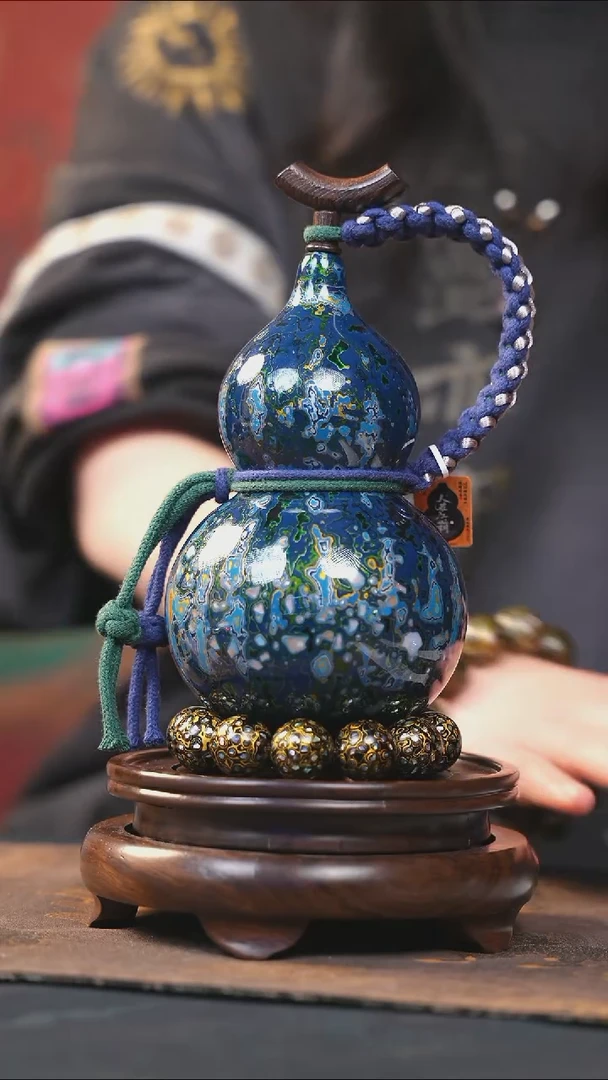 【闪购商品】YP175漆艺酒葫芦不包手串及旋转底座