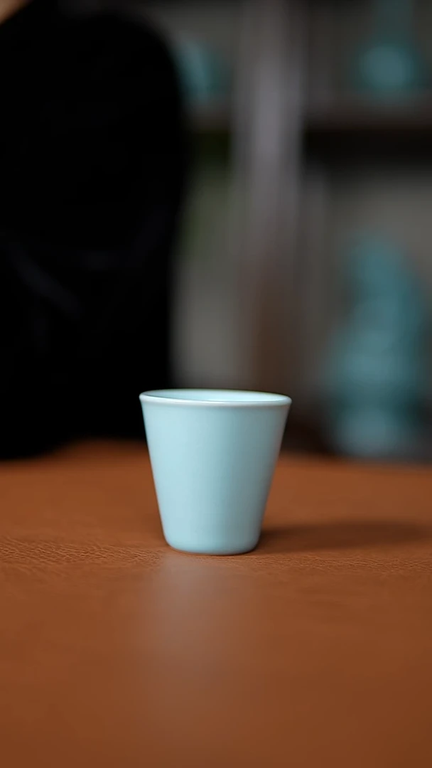 瓷片仿古宋臻釉小可乐杯
