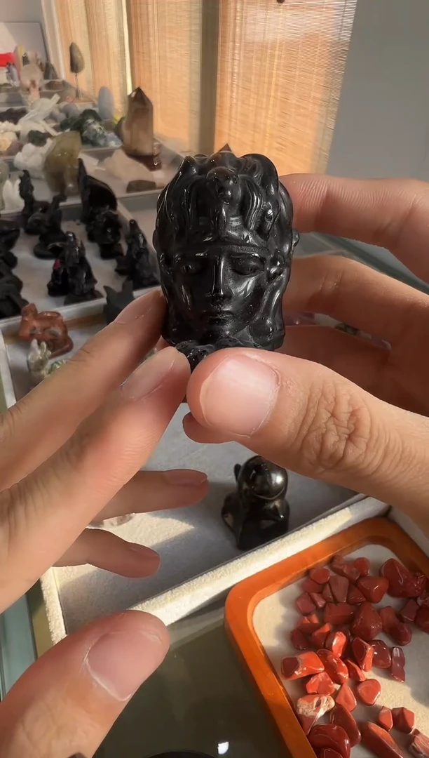 未镶嵌黑曜岩珠宝奇石C394