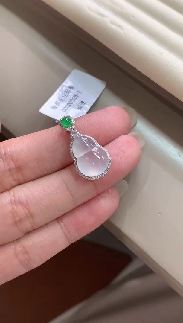 吊坠(不含链)18K金镶嵌翡翠W443|多样性发货一件3980