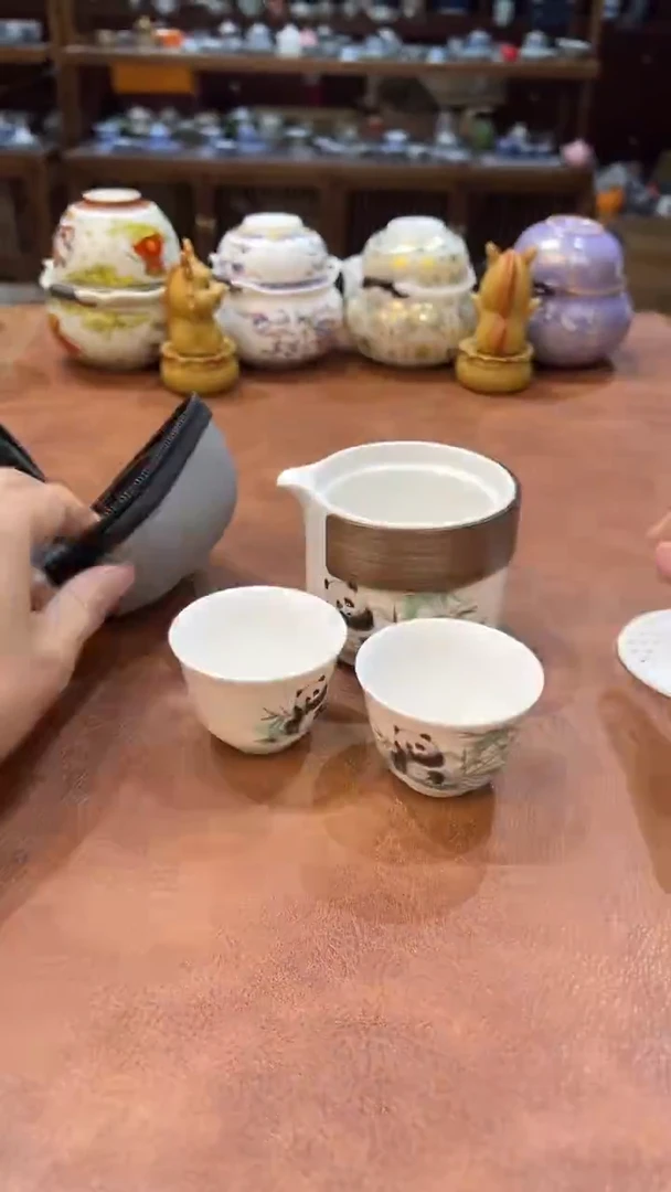 真的很便宜会开片的旅行茶具