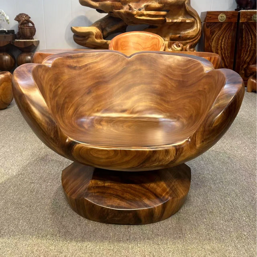 97*68*40尺寸胡桃木创意主人椅