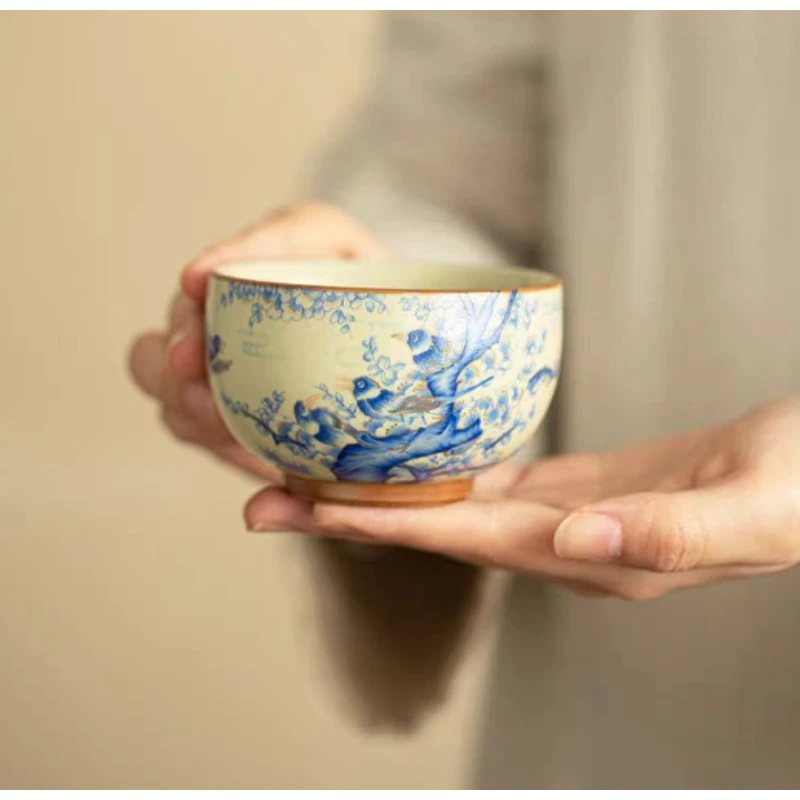 DD-G1708-喜上眉梢汝窑主人杯