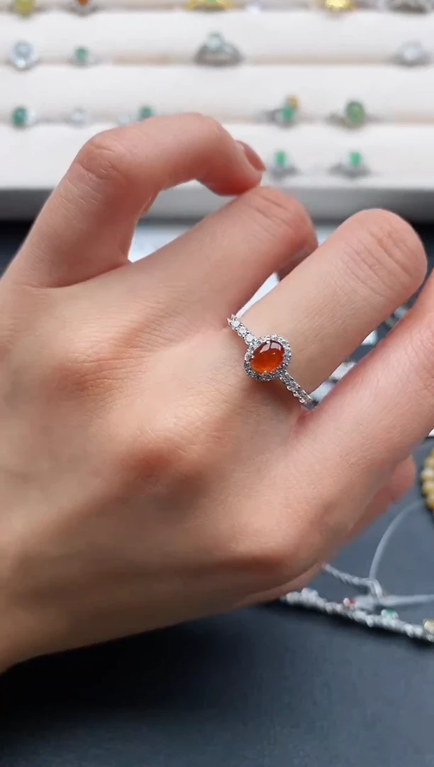 银S925镶嵌戒指翡翠3333333+10