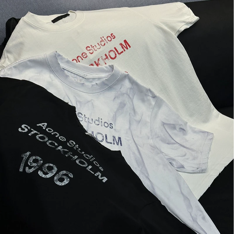 KAHOO AC-96经典破坏纪念T恤宽松短袖男女同款