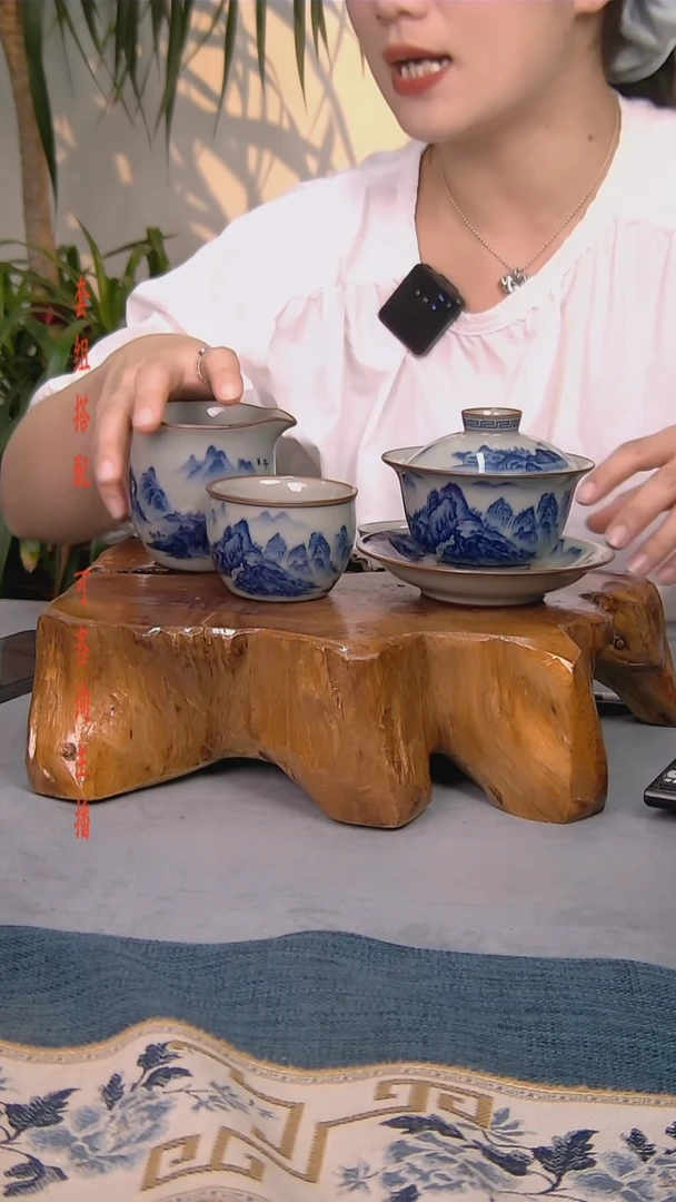 简装家用款3件套 老陶泥开片纹陶瓷茶具