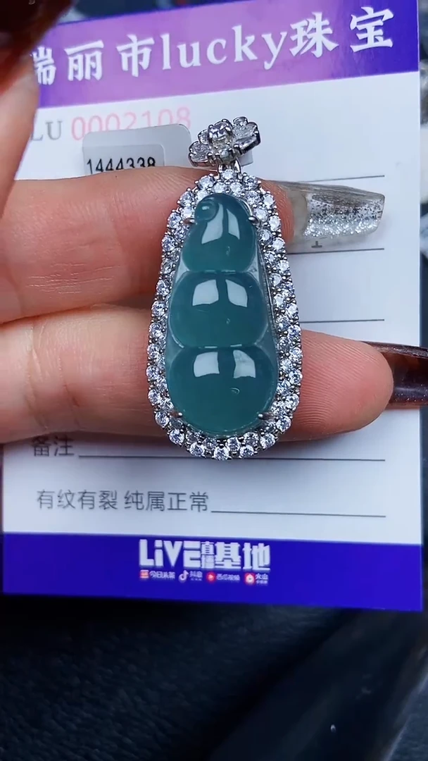 颈饰银S925镶嵌翡翠2108
