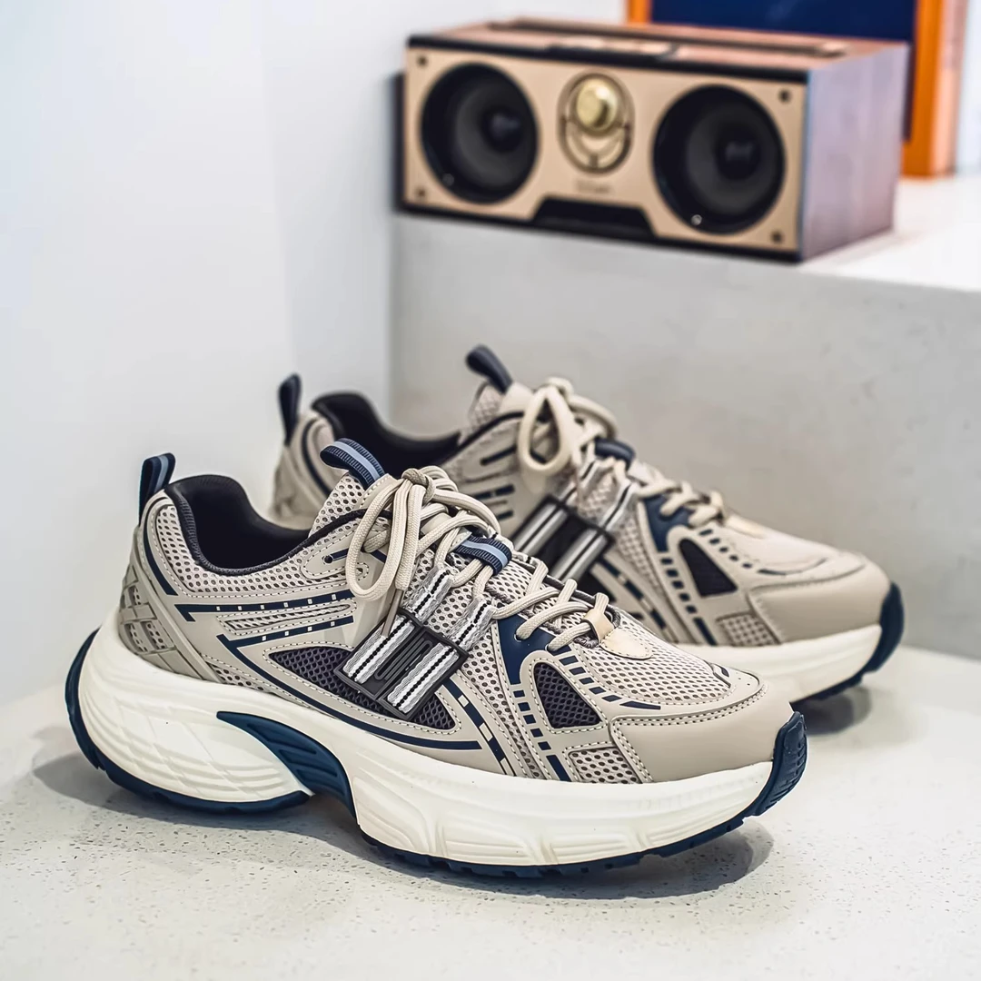 环球男鞋子潮鞋2025厚底运动老爹鞋男士ins网红爆款韩版百搭板鞋