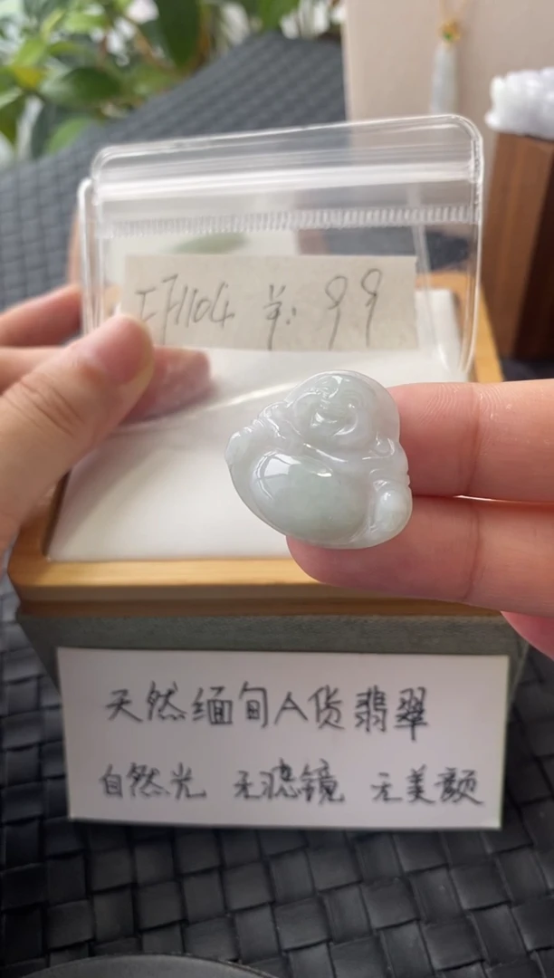 吊坠(不含链)银S925镶嵌翡翠FF1104